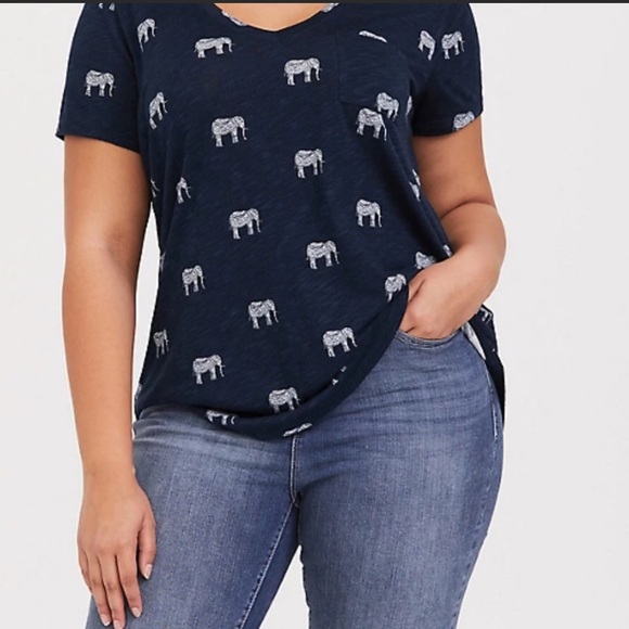 TORRID Elephant Print Top - Picture 3 of 10